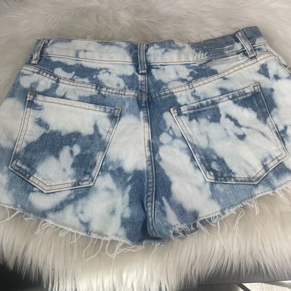 Revice Bleach‎ Denim Cutoff High Waist Shorts Sz 29